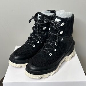 Sorel Brex Black and Cream Winter Boots
